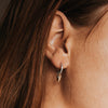 Hoop earrings acorn with leaf