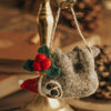 FELT PENDANT SLOTH CHRISTMAS