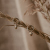 Hoop earrings acorn with leaf