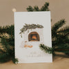 POSTCARD FIREPLACE CHRISTMAS