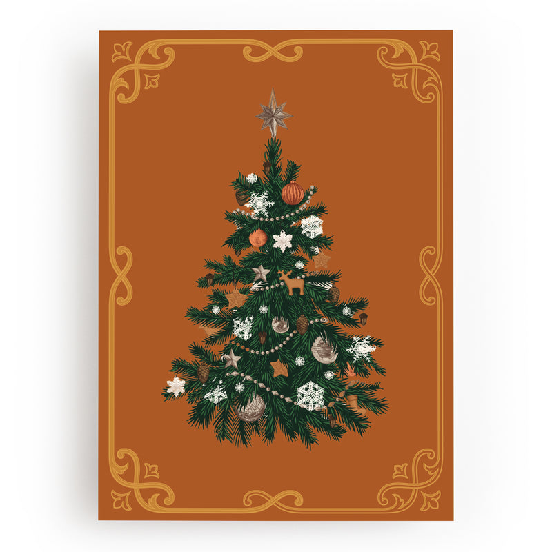 ART PRINT FESTIVE CHRISTMAS TREE