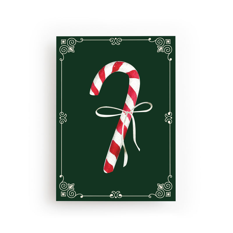 POSTCARD CANDY CANE