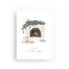 POSTCARD FIREPLACE CHRISTMAS