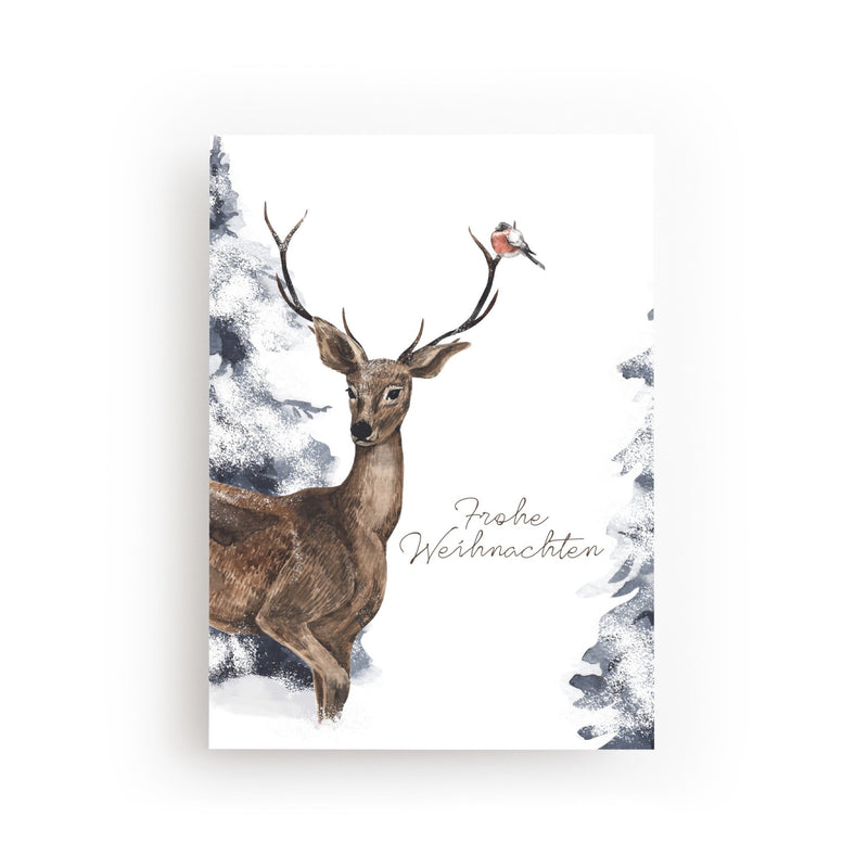 POSTKARTE HIRSCH WEIHNACHTEN - FLEURISCOEUR-