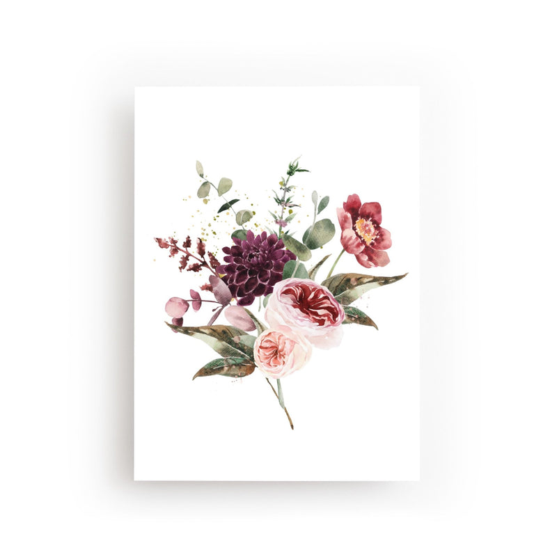 POSTKARTE LILA BLUMEN - FLEURISCOEUR-